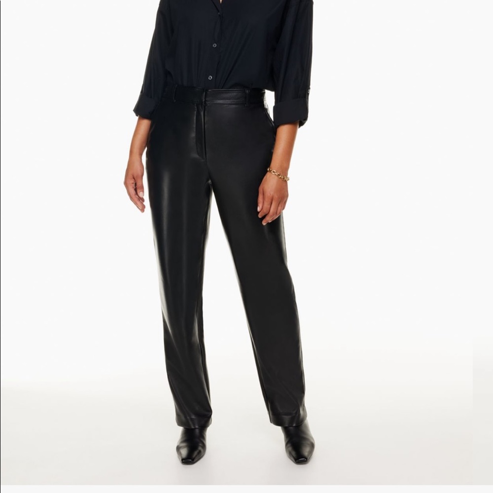 Black leather pants
